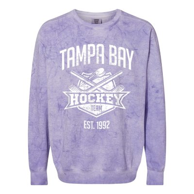 Tampa Bay Hockey Team Vintage Florida Est 1992 The Bolts Colorblast Crewneck Sweatshirt