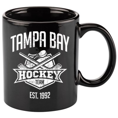 Tampa Bay Hockey Team Vintage Florida Est 1992 The Bolts 11oz C Handle Ceramic Mug