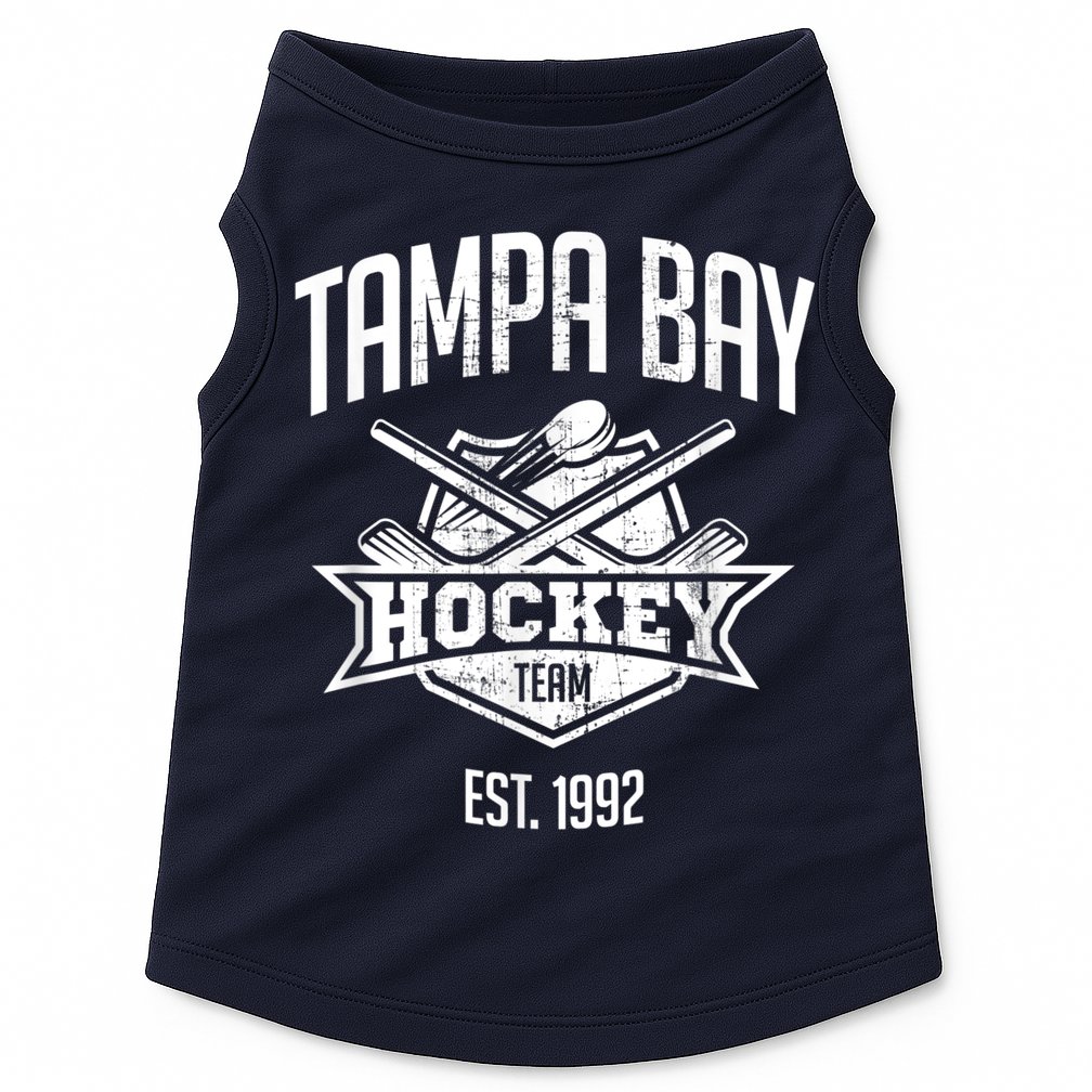 Tampa Bay Hockey Team Vintage Florida Est 1992 The Bolts Doggie Tank