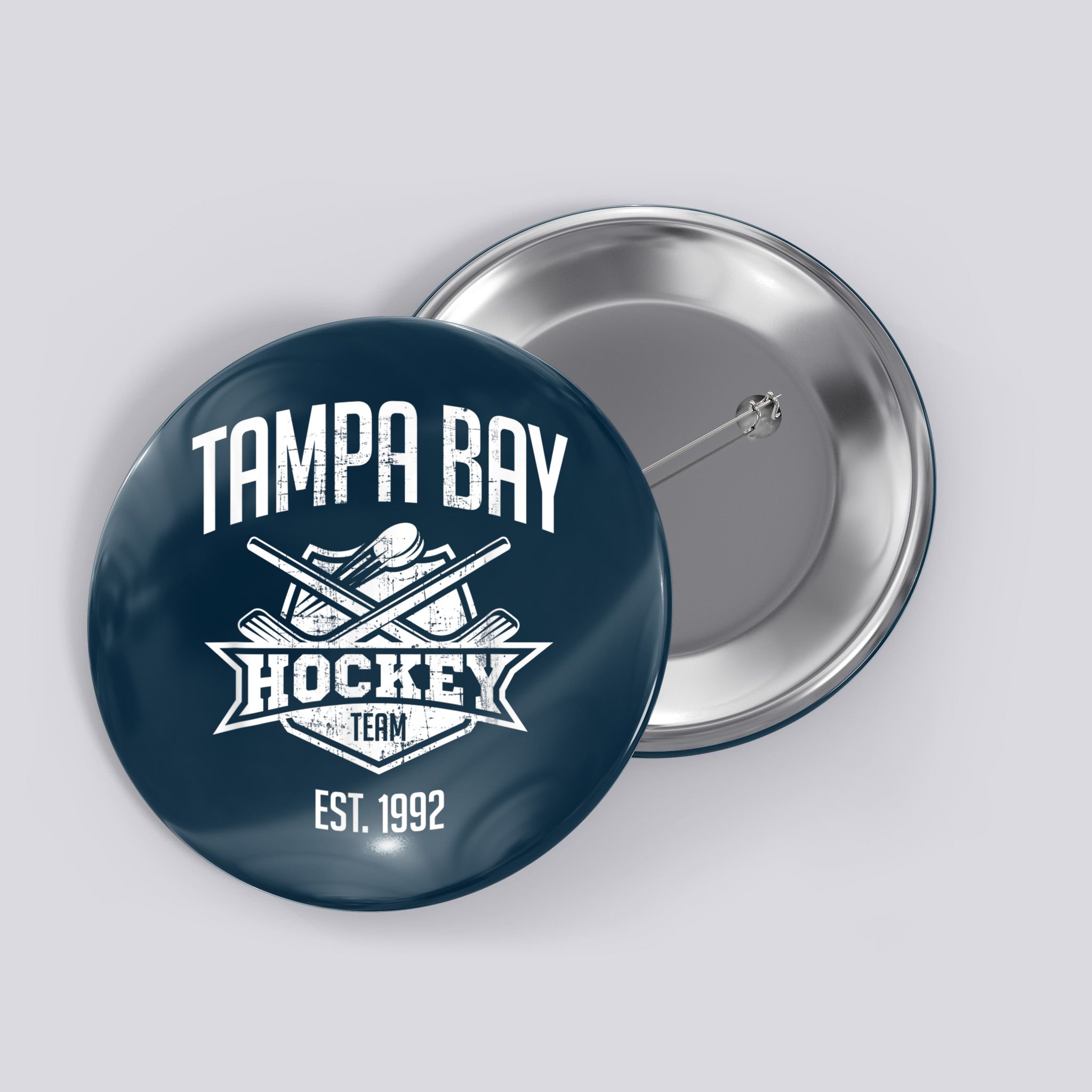 Tampa Bay Hockey Team Vintage Florida Est 1992 The Bolts Button