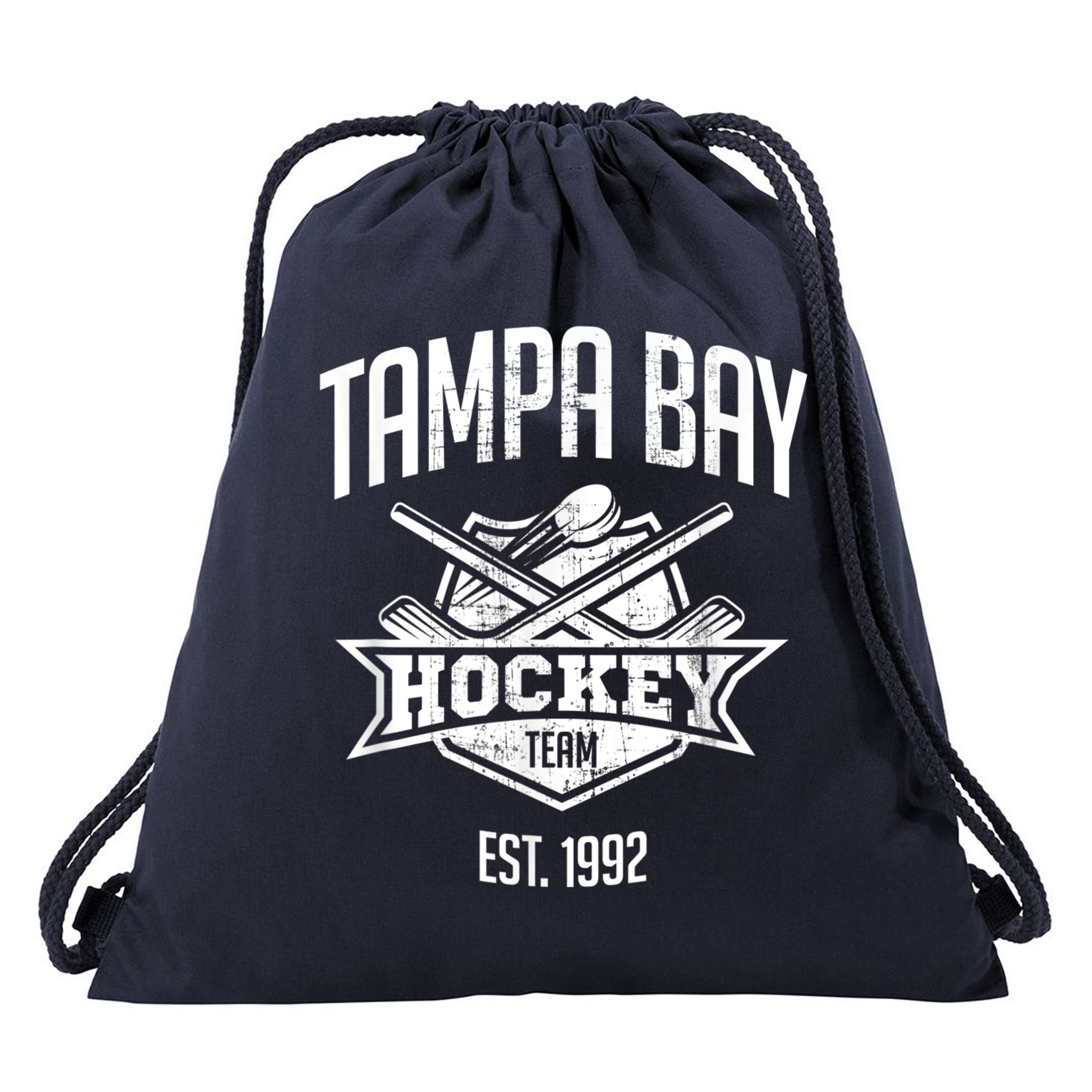 Tampa Bay Hockey Team Vintage Florida Est 1992 The Bolts Drawstring Bag