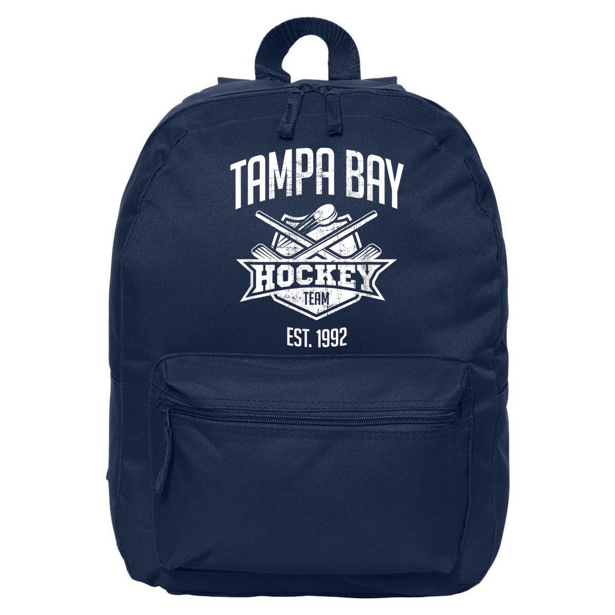 Tampa Bay Hockey Team Vintage Florida Est 1992 The Bolts 16 in Basic Backpack