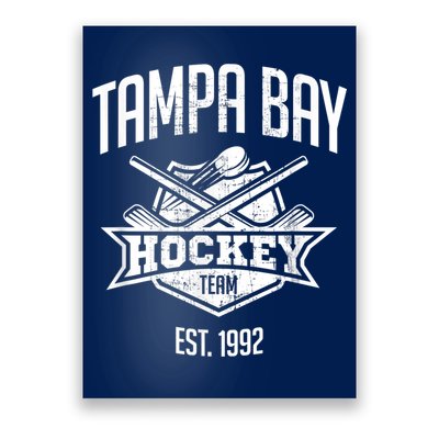 Tampa Bay Hockey Team Vintage Florida Est 1992 The Bolts Poster