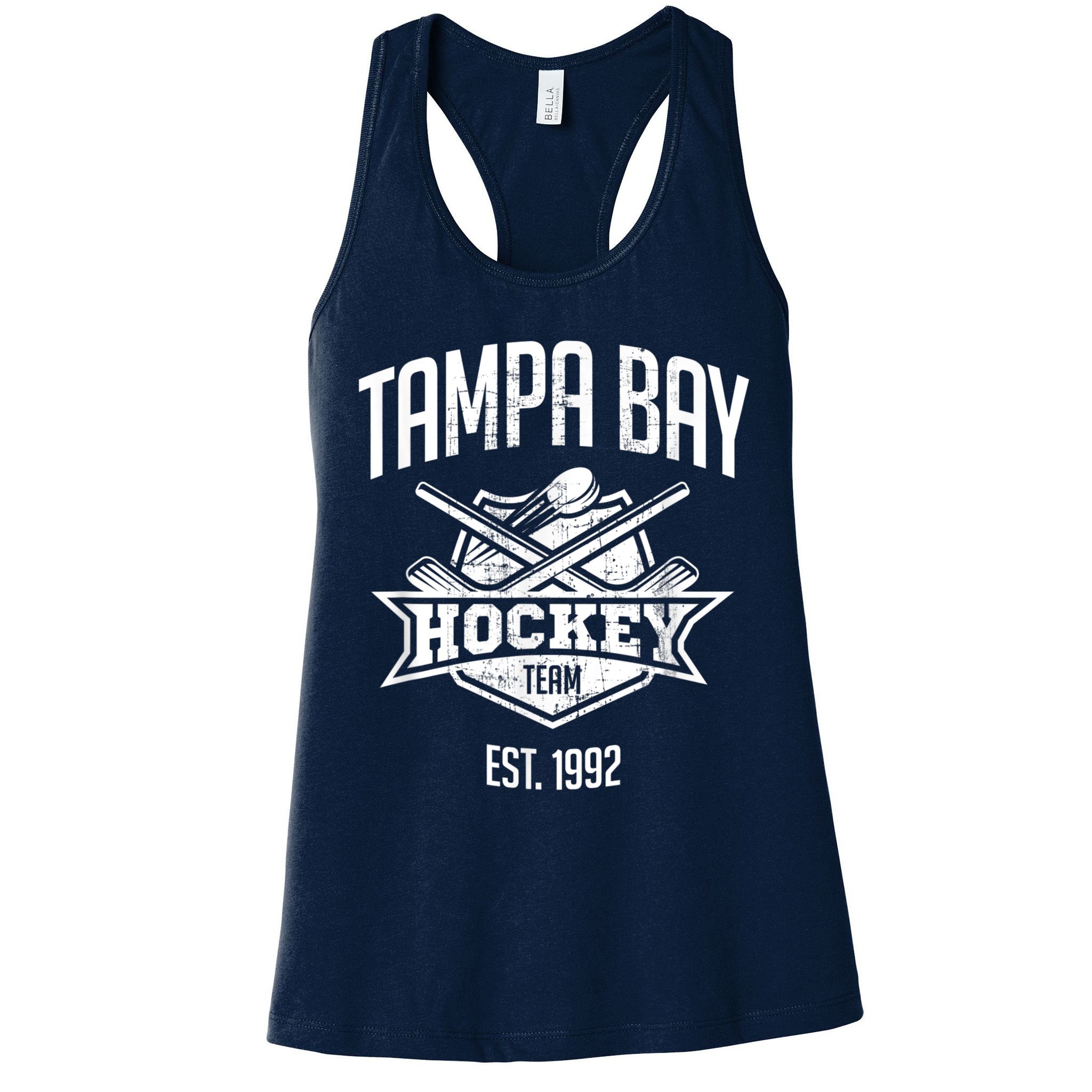 Tampa Bay Hockey Team Vintage Florida Est 1992 The Bolts Womens Tank Top