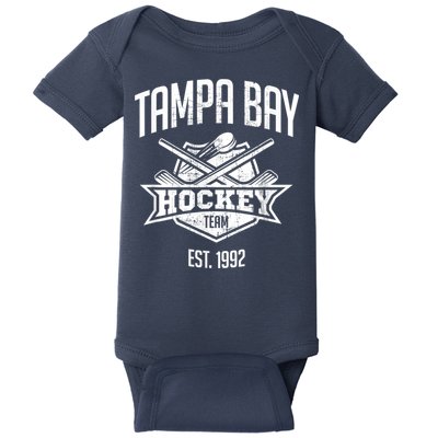 Tampa Bay Hockey Team Vintage Florida Est 1992 The Bolts Baby Bodysuit