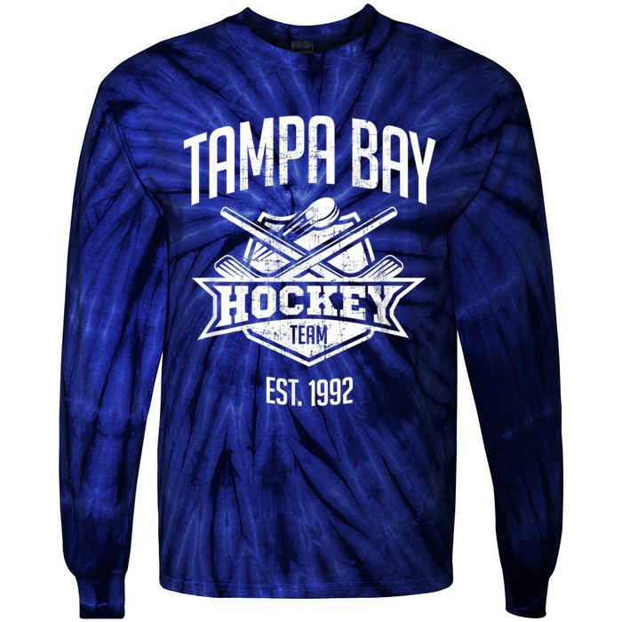 Tampa Bay Hockey Team Vintage Florida Est 1992 The Bolts Tie-Dye Long Sleeve Shirt