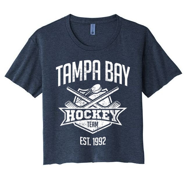 Tampa Bay Hockey Team Vintage Florida Est 1992 The Bolts Crop Top