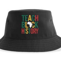 Teach Black History Teacher Afro Motivation Sustainable Bucket Hat