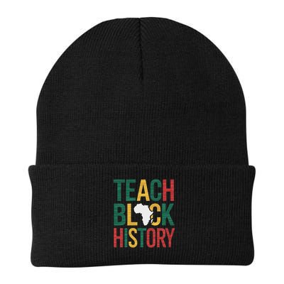 Teach Black History Teacher Afro Motivation Beanie