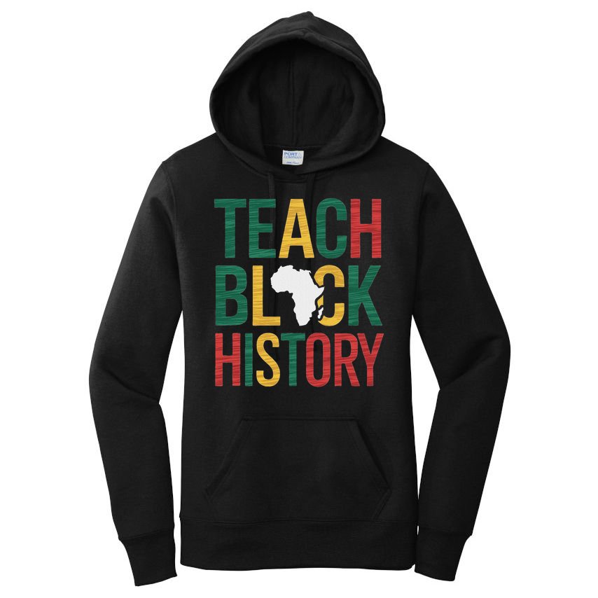 Teach Black History Teacher Afro Motivation Women's Pullover Hoodie