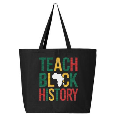 Teach Black History Teacher Afro Motivation 25L Jumbo Tote