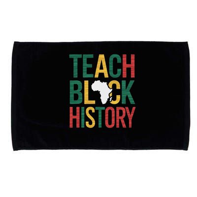 Teach Black History Teacher Afro Motivation Microfiber Hand Towel