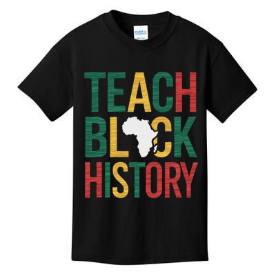 Teach Black History Teacher Afro Motivation Kids T-Shirt