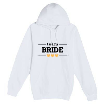 Team Bride Heart Premium Pullover Hoodie