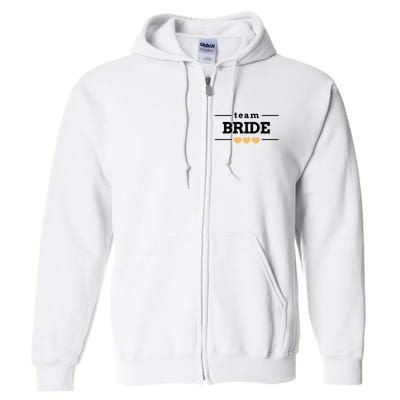 Team Bride Heart Full Zip Hoodie