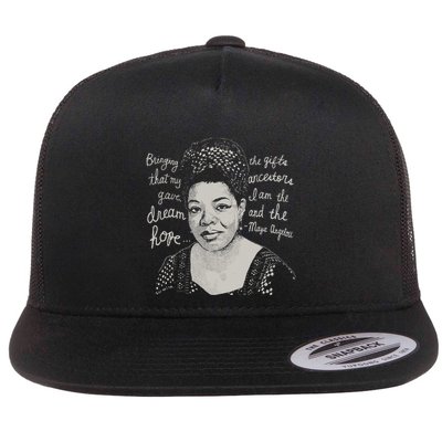Trendy Black History Maya Angelou Quote Flatbill Hat