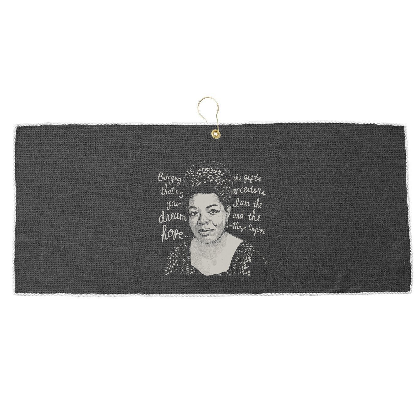 Trendy Black History Maya Angelou Quote Large Microfiber Waffle Golf Towel