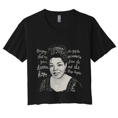 Trendy Black History Maya Angelou Quote Crop Top