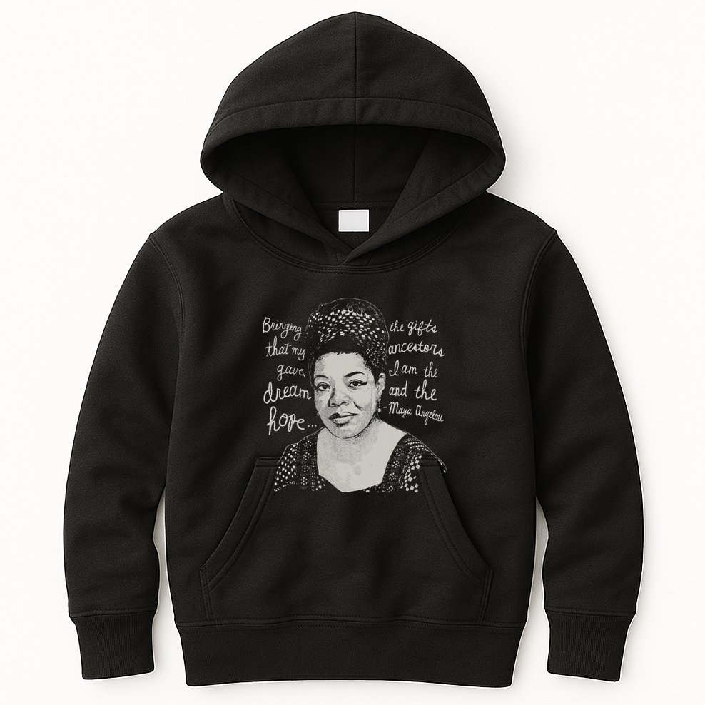 Trendy Black History Maya Angelou Quote Kids Hoodie