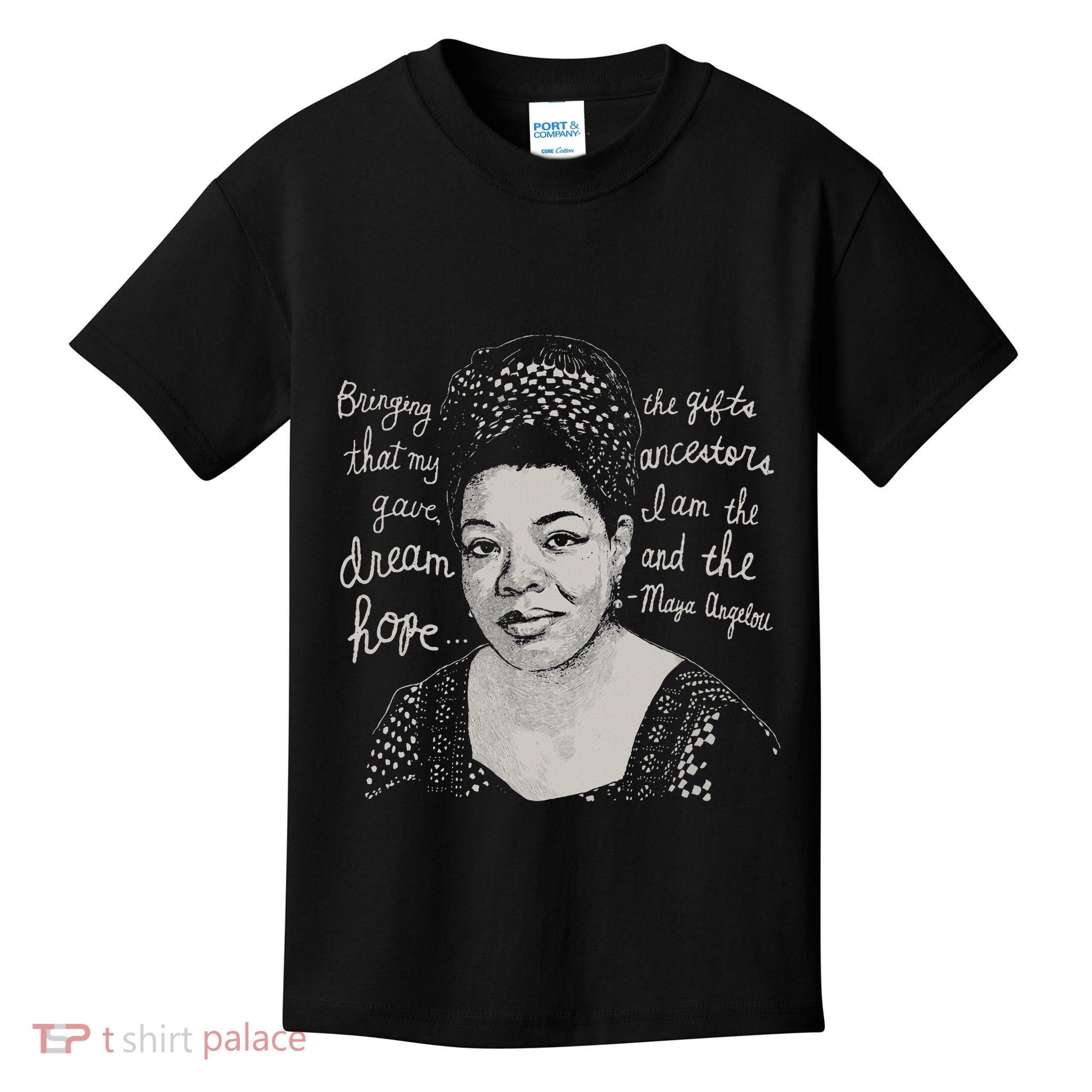Trendy Black History Maya Angelou Quote Kids T-Shirt