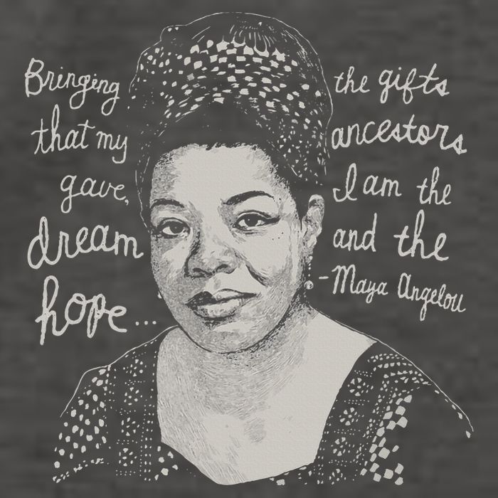 Trendy Black History Maya Angelou Quote Vector Backpack
