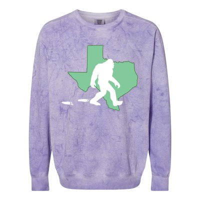 Texas Bigfoot Hunter State Funny Gift Colorblast Crewneck Sweatshirt