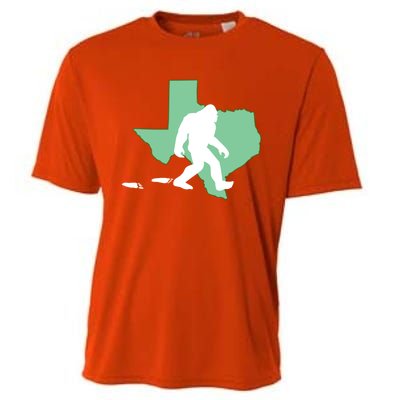 Texas Bigfoot Hunter State Funny Gift Cooling Performance Crew T-Shirt