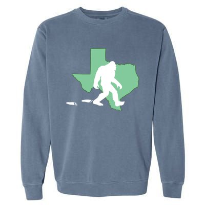 Texas Bigfoot Hunter State Funny Gift Garment-Dyed Sweatshirt