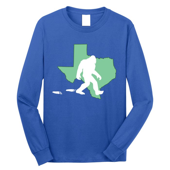 Texas Bigfoot Hunter State Funny Gift Long Sleeve Shirt