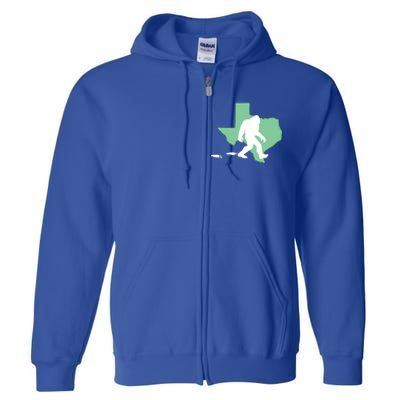 Texas Bigfoot Hunter State Funny Gift Full Zip Hoodie