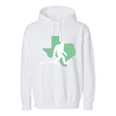 Texas Bigfoot Hunter State Funny Gift Garment-Dyed Fleece Hoodie