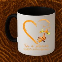 Teal Butterfly Heart Survivor Multiple Sclerosis Awareness Mug