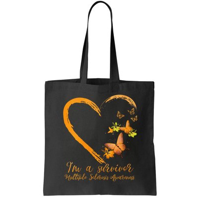 Teal Butterfly Heart Survivor Multiple Sclerosis Awareness Bag