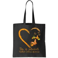Teal Butterfly Heart Survivor Multiple Sclerosis Awareness Bag