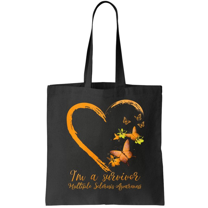 Teal Butterfly Heart Survivor Multiple Sclerosis Awareness Bag