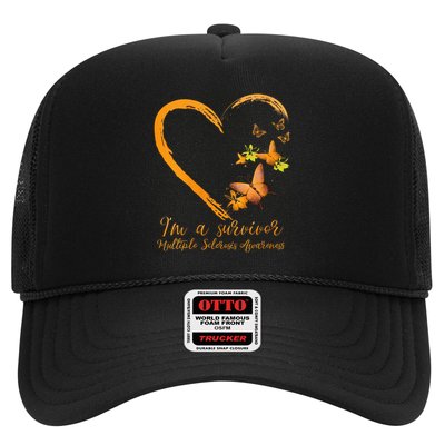 Teal Butterfly Heart Survivor Multiple Sclerosis Awareness Trucker Hat