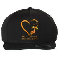 Teal Butterfly Heart Survivor Multiple Sclerosis Awareness Wool Snapback Cap