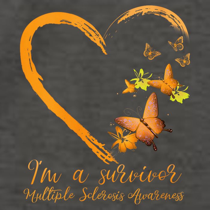 Teal Butterfly Heart Survivor Multiple Sclerosis Awareness Vector Backpack