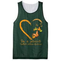 Teal Butterfly Heart Survivor Multiple Sclerosis Awareness Mesh Reversible Basketball Jersey Tank