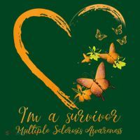 Teal Butterfly Heart Survivor Multiple Sclerosis Awareness Magnet