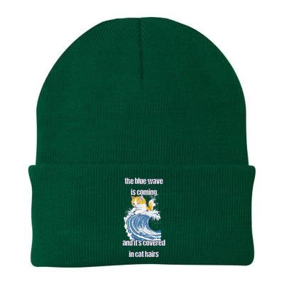 The Blue Humor Wave Is Coming Covered In Cat Hairs Kamala Knit Cap Winter Beanie