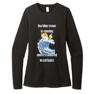 The Blue Humor Wave Is Coming Covered In Cat Hairs Kamala Womens CVC Long Sleeve Shirt