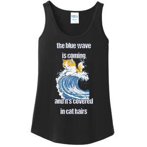 The Blue Humor Wave Is Coming Covered In Cat Hairs Kamala Ladies Essential Tank