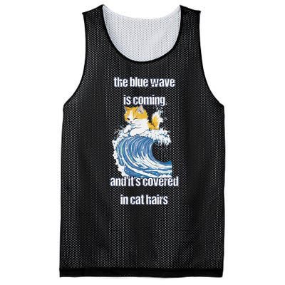 The Blue Humor Wave Is Coming Covered In Cat Hairs Kamala Mesh Reversible Basketball Jersey Tank