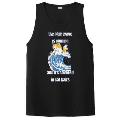 The Blue Humor Wave Is Coming Covered In Cat Hairs Kamala PosiCharge Competitor Tank