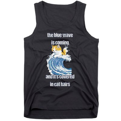 The Blue Humor Wave Is Coming Covered In Cat Hairs Kamala Tank Top