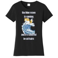 The Blue Humor Wave Is Coming Covered In Cat Hairs Kamala Women's T-Shirt