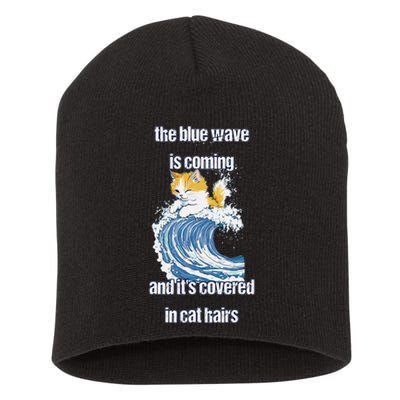 The Blue Humor Wave Is Coming Covered In Cat Hairs Kamala Short Acrylic Beanie