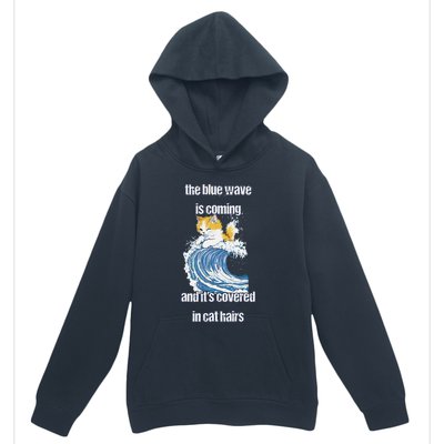 The Blue Humor Wave Is Coming Covered In Cat Hairs Kamala Urban Pullover Hoodie