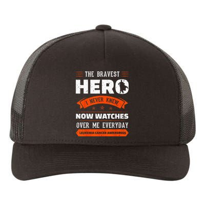 The Bravest Hero I Never Knew Leukemia Cancer Awareness Gift Yupoong Adult 5-Panel Trucker Hat